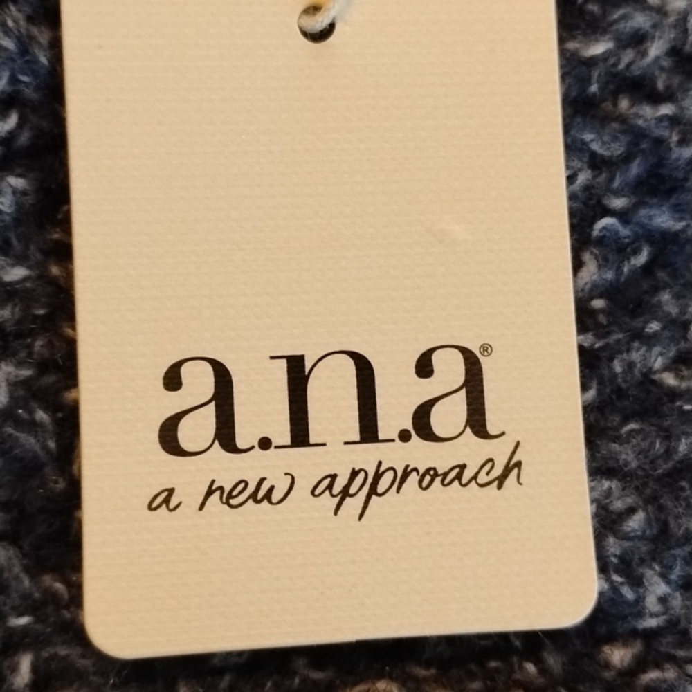 a.n.a. Woman's Navy Marl Round Neck Sweater, Size: XL, NWT - Picture 6 of 8